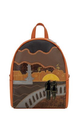 Сумка с аппликацией ДС-348-113 рыжий