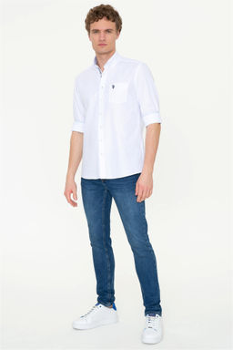 U. S. Polo Assn Мужская белая рубашка с длинным рукавом - U.s. polo assn фото 11