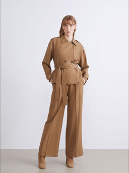 G?mlek Yaka Oversize Kad?n Ceket