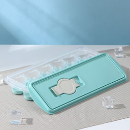 Форма для льда IDEA «Капля», 25×8.5×4 см, с крышкой и клапаном, аквамарин