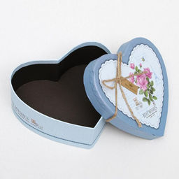 Набор подарочных коробок 3 в 1 сердца «Розы» голубой, 21×19×9 - 15.5×14×6 см