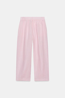 PANTAL?N PLIEGUES LINO 100% ZW COLLECTION / Rosa - Zara фото 6