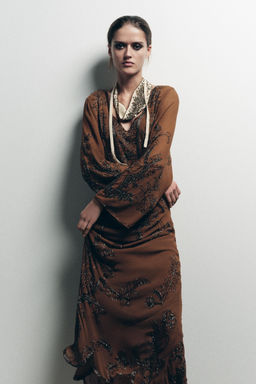 LIMITED EDITION BEADED GEORGETTE DRESS