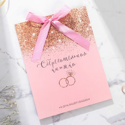 Открытка сберкнижка свадебная Нежность (Кольца), 6 листов