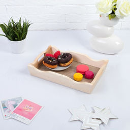 Поднос деревянный для завтрака волна №3, МАССИВ, 30х20х5,5см