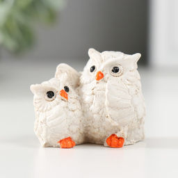 Цена за 2 шт. Фигурка полистоун «Сова и совёнок», 2.7×4.3×3.8 см, МИКС