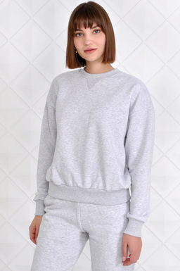 Арт.1504 Свитшот женский 42-52 (6 шт) Цвет:бежевый меланж