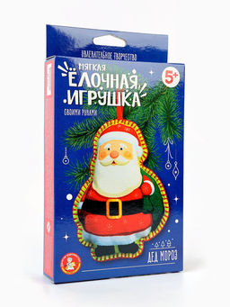 Елочная игрушка своими руками из ткани Дед Мороз, набор для творчества