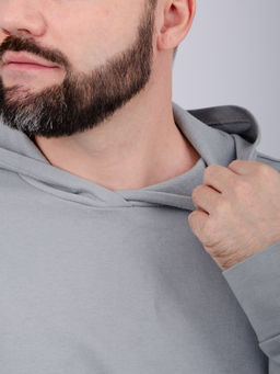 Худи "СМ-10" светло-серое, футер 2-х нитка