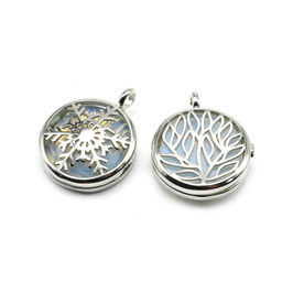 Кулон открывающийся Снежинка 25*25мм с бирюзой - Радуга камня фото 19