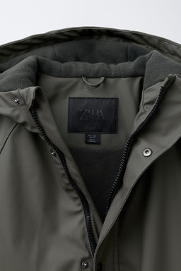 WATER-REPELLENT RUBBERISED PARKA - Zara фото 7