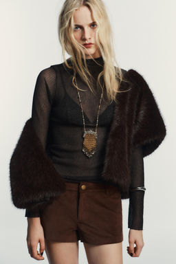 FAUX FUR GILET - Zara фото 2