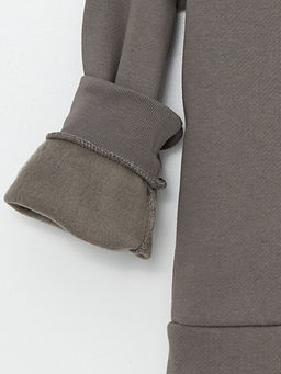 Bisiklet Yaka K?z ?ocuk Kal?n Sweatshirt