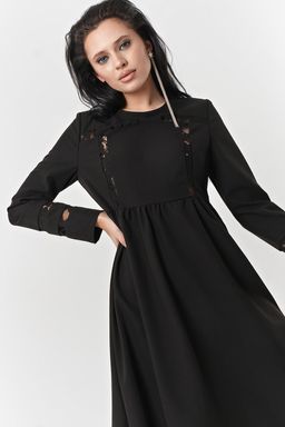 Платье повседневное свободное с длинным рукавом - Fly фото 2