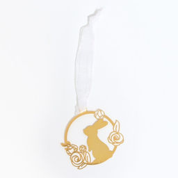 Цена за 2 шт. Украшение для вербы «Зайка и цветы» на пасху, 3×2.9 см