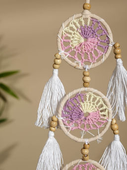 Ловец снов, 6×70 см, белый с розовым