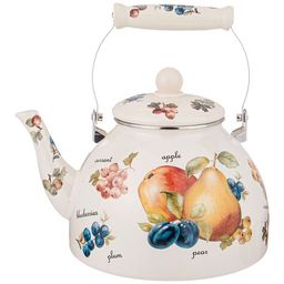 ЧАЙНИК AGNESS ЭМАЛИРОВАННЫЙ СЕРИЯ ФРУКТЫ 4 Л