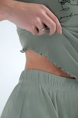 Арт. 9156/4 Пижама с шортами 42-50 (5 шт) Цвет:верх-полынь,низ-полынь - Калинка фото 6