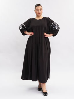 Платье А-силуэта с вышивкой PP29104BLK01 - Артесса фото 2