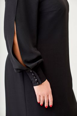 Блуза Swallow 803.2 черный+серебряный узор фото 531