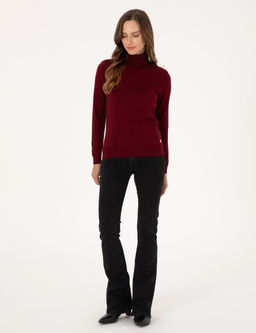 Vi_ne Slim Fit Bal_k__ Yaka Basic Kazak