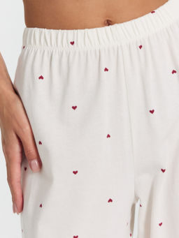 Пижама женская белая с принтом сердечки - Mark formelle фото 7