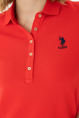 Женское красное трикотажное платье - U.s. polo assn фото 14