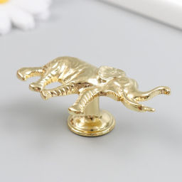 Ручка для шкатулки металл «Индийский слон», золото, 3.3×5.8 см