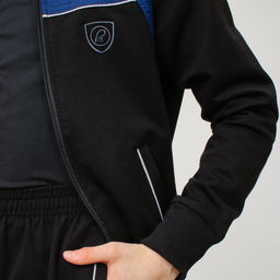 RODOS Спортивный костюм для мальчика весна/лето М-187д Чёрный/Джинс