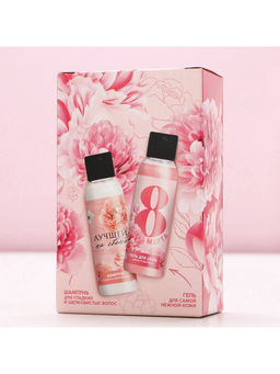 Подарочный набор С 8 Марта!: гель для душа и шампунь для волос, 2?100 мл, Чистое счастье  фото 10