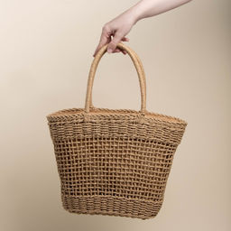 Сумка женская SL Home, ручное плетение, хлопок, длина ручек 18.5 см, 40×27 см