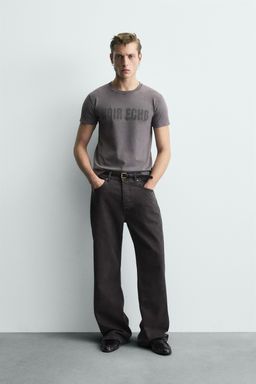 WASHED SLOGAN T-SHIRT
