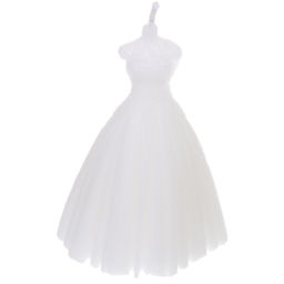 Свеча "Бальное платье" 6*8 , Белый