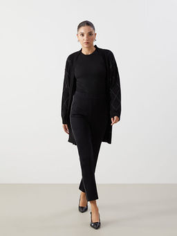 ?al Yaka Baklava Desenli Kad?n Triko H?rka