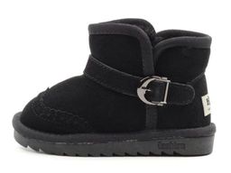 17103-1 BLACK Угги детские (натуральная замша, искусственный мех) - Фабричный китай фото 6