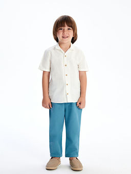 Resort Yaka Erkek ?ocuk G?mlek ve Pantolon 2li