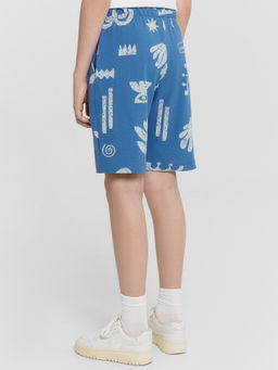 Шорты для мальчиков синие с принтом - Mark formelle фото 4