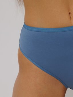 Трусы женские слипы с высокой посадкой Lingeamo голубые ЛС-14 (62)  фото 2