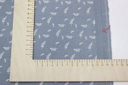 Теплый хлопок Мелкие листочки на серо-голубой дымке, ш.1.48м, хлопок-100%, 160гр/м.кв - Купава фото 2