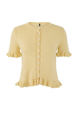 Teen Sar? Cicek Dugme Detayl? Bisiklet Yaka Triko Bluz TWOSS26BZ00119