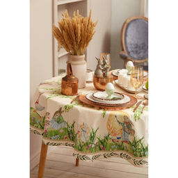 Скатерть Этель Еaster d=148 см +/-3см, 100% хл, саржа 190 гр/м2  фото 5