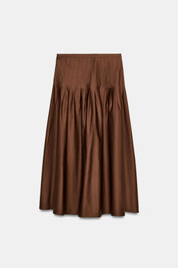 PLEATED MIDI SKIRT - Zara фото 13