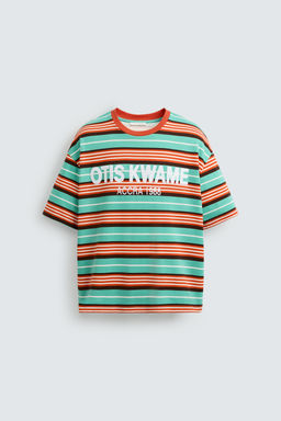 STRIPED EMBROIDERED T-SHIRT OTIS KWAME KYE QUAICOE - Zara фото 15