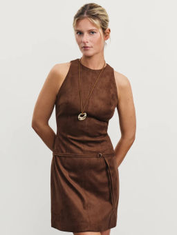 Платье мини из искусственной замши / Zarina