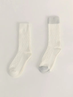 Носки в рубчик высокие / Zarina