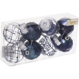 Набор шаров "Восторг" 5 см (в наборе 8 шт), Сапфир