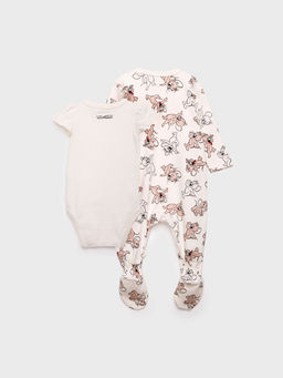 PlayToday / Комплект для девочки: боди, комбинезон, нагрудник, чепчик