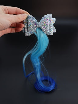 Заколка "Beautiful curl", blue (8.5*5.5 см, L=30 см)