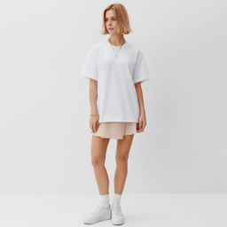 Футболка женская MINAKU, белая, размер 52-54