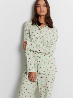 Пижама женская с принтом веточки на морской пене 592462 - Mark formelle фото 7